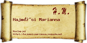 Hajmási Marianna névjegykártya